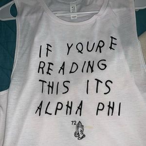 drake style alpha phi tank top